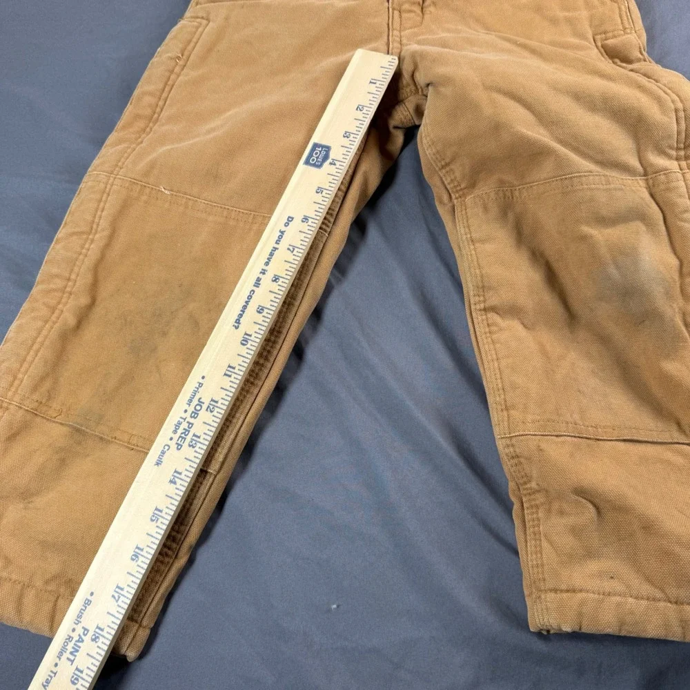 Walls Zero-Zone Youth Insulated Bib Overalls Brown Cotton Duck Z93620W Size 6 R